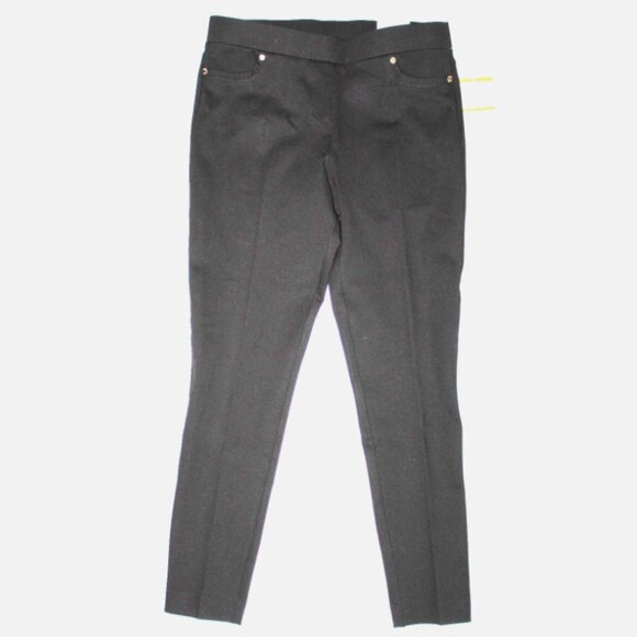 Anne Klein Black Stretch Pants Sz S Pull On Viscose Blend NWT Fall Fashion - Picture 1 of 6